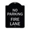 Signmission No Parking Fire Lane W/ Striped Border Heavy-Gauge Aluminum Sign, 24" x 18", BS-1824-23623 A-DES-BS-1824-23623 - alternate 1